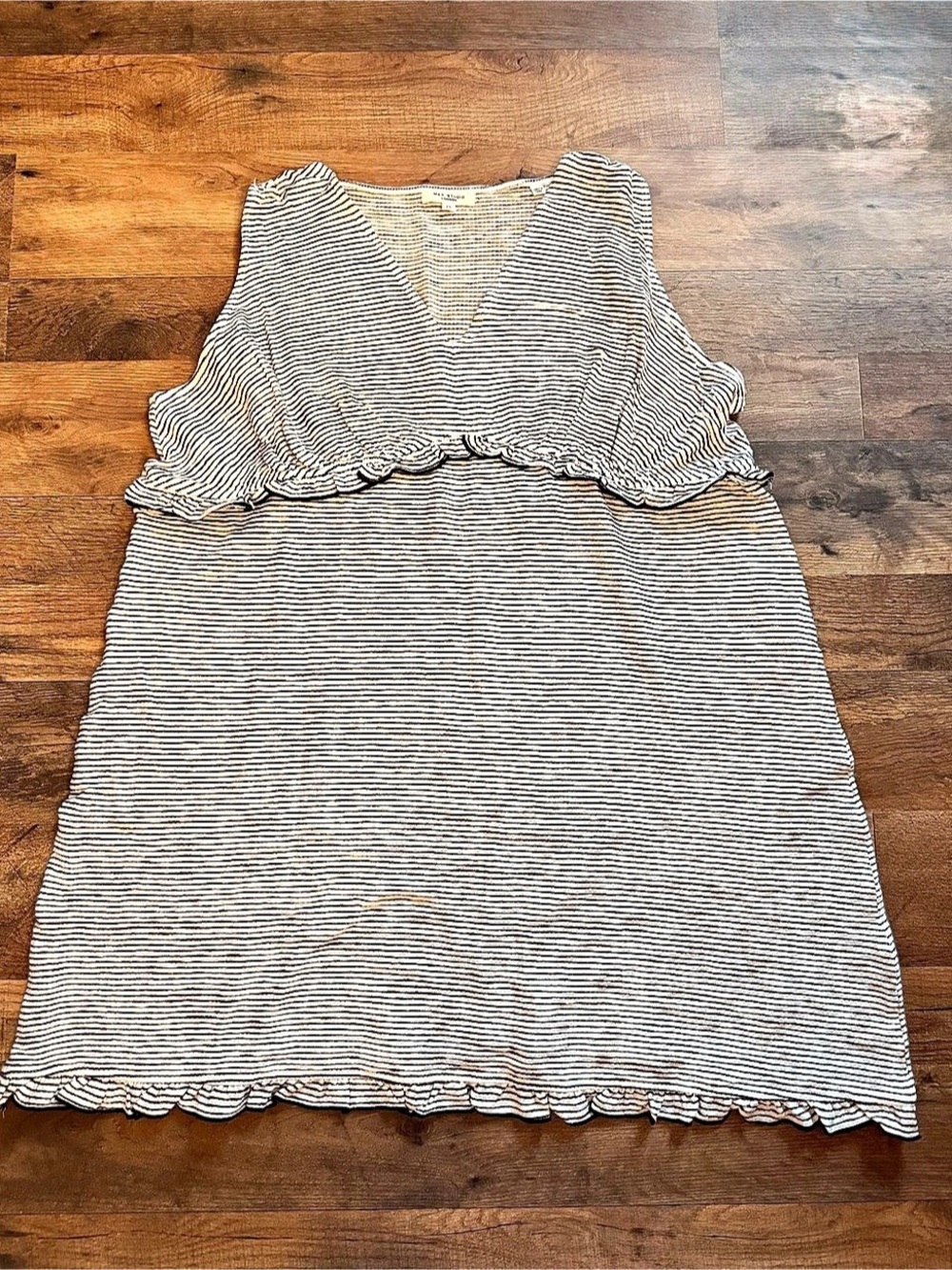 Max Studio Striped Mini Dress in White & Black Size 2X Like New